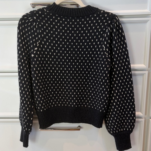 Faherty Black and White Crew Neck Sweater - Picture 2 of 3